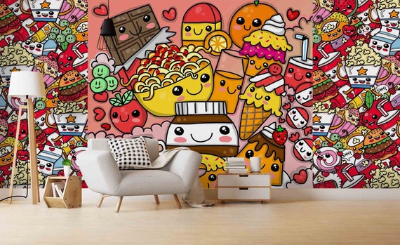 3D Doodle Cartoon Ramen Food Wallpaper Mural Peel and Stick - Etsy UK 3D Doodle Cartoon Ramen Food Wallpaper Mural Peel and Stick - Etsy UK