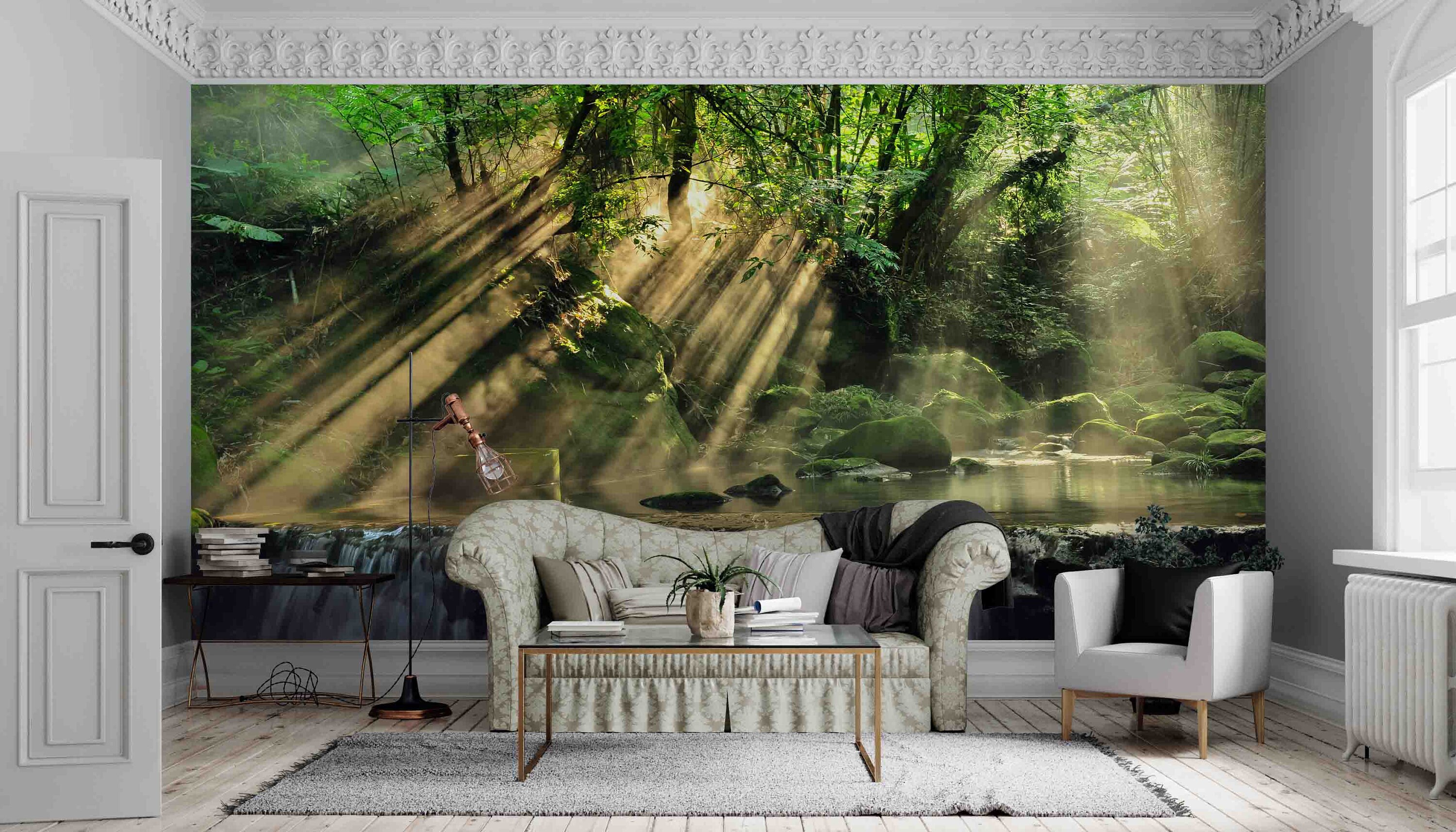3D Scenic View Rainforest Wallpaper Mural Peel and Stick | Etsy