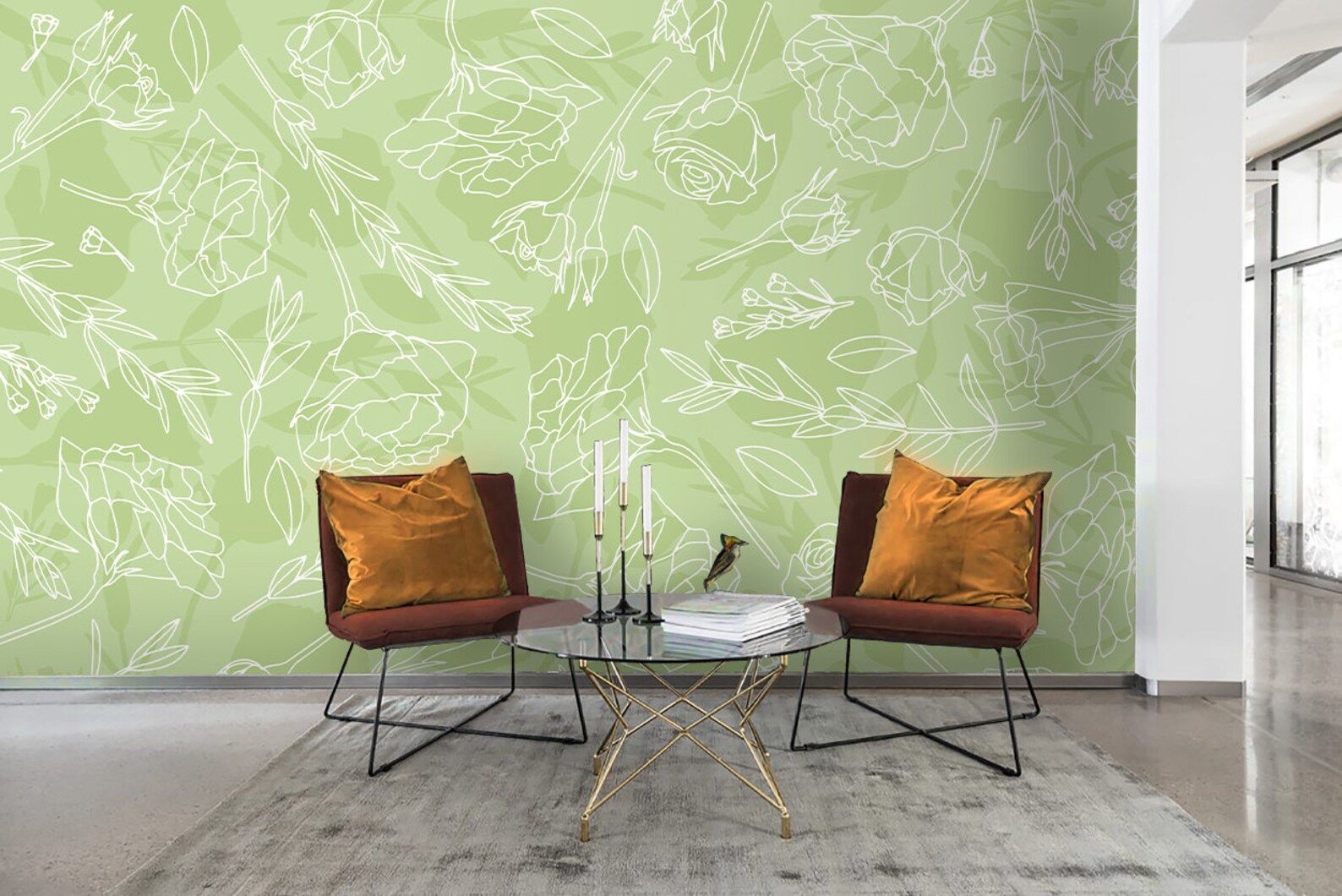 3D Abstract Green Wallpaper Mural Peel and Stick Wallpaper - Etsy