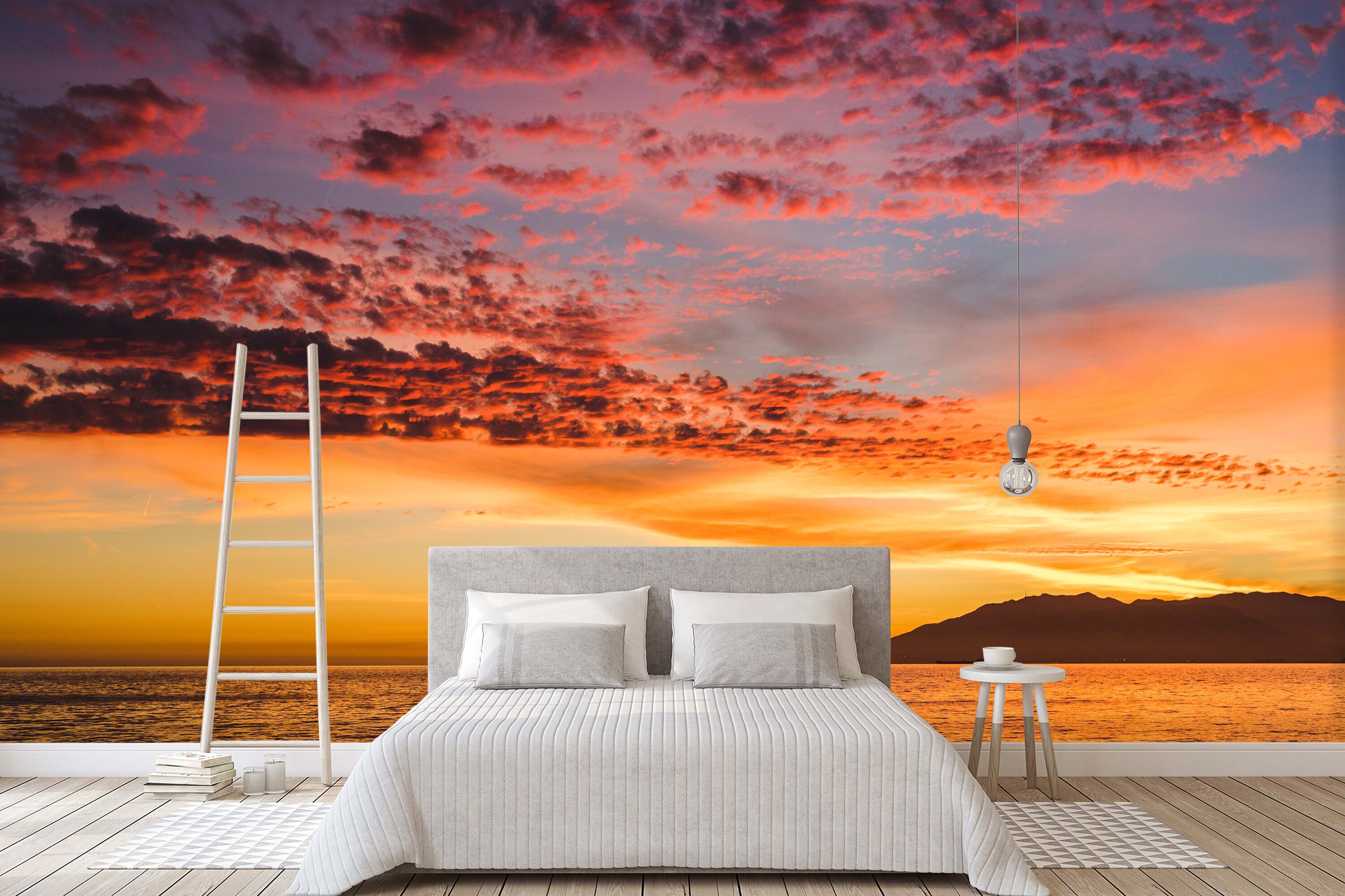 3D Landscape Sunset Ocean Wallpaper Mural Peel and Stick - Etsy Australia