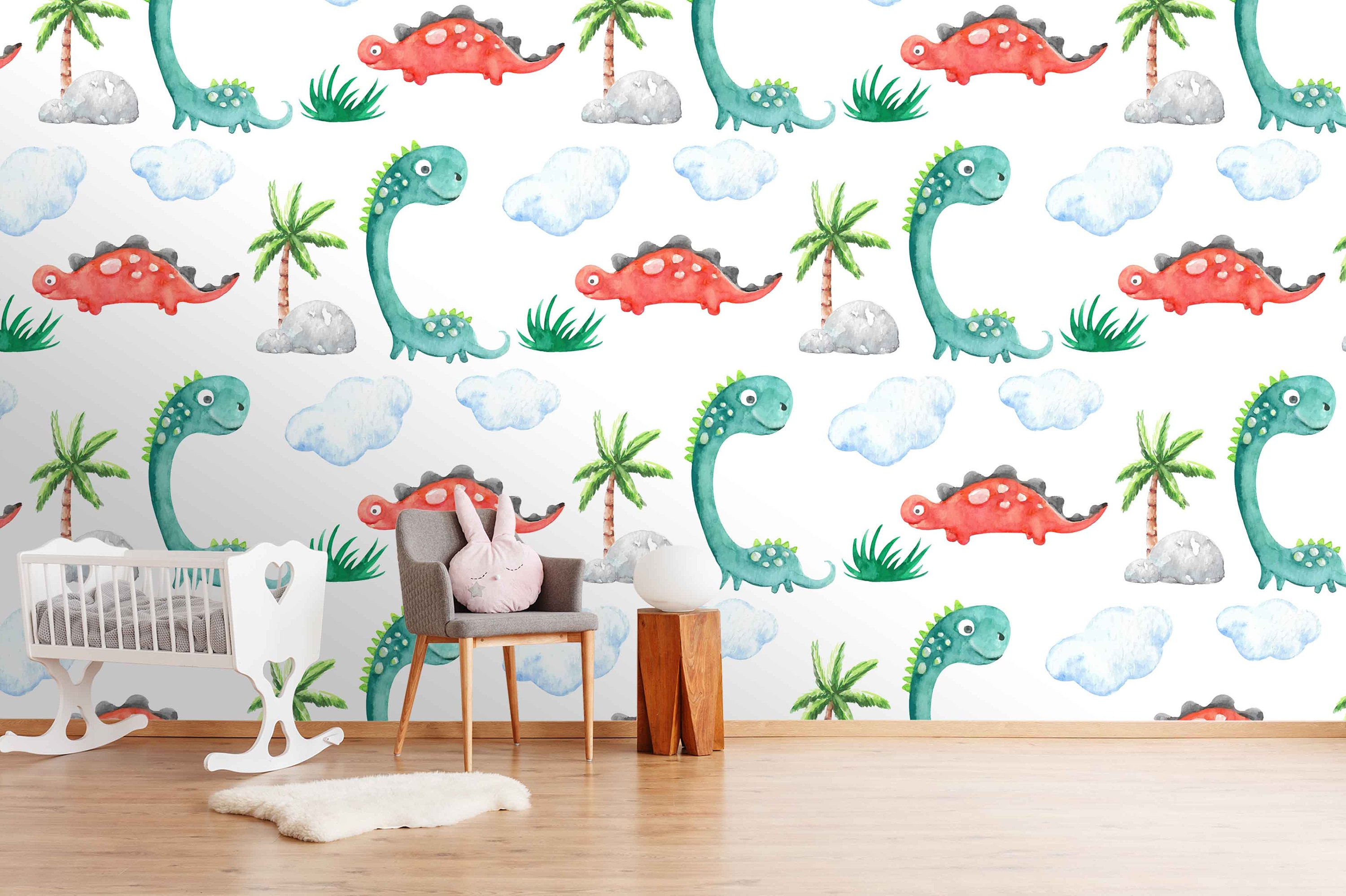 3D Cartoon Dinosaur Mural Peel and Stick Wallpaper Removable | Etsy