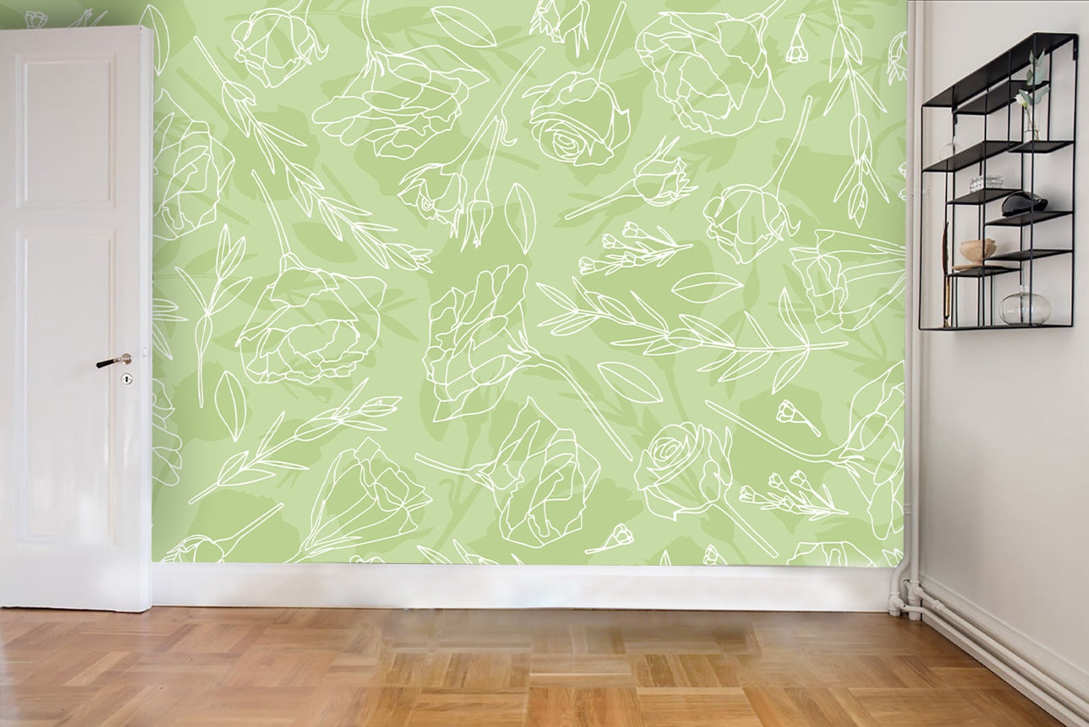 3D Abstract Green Wallpaper Mural Peel and Stick Wallpaper - Etsy