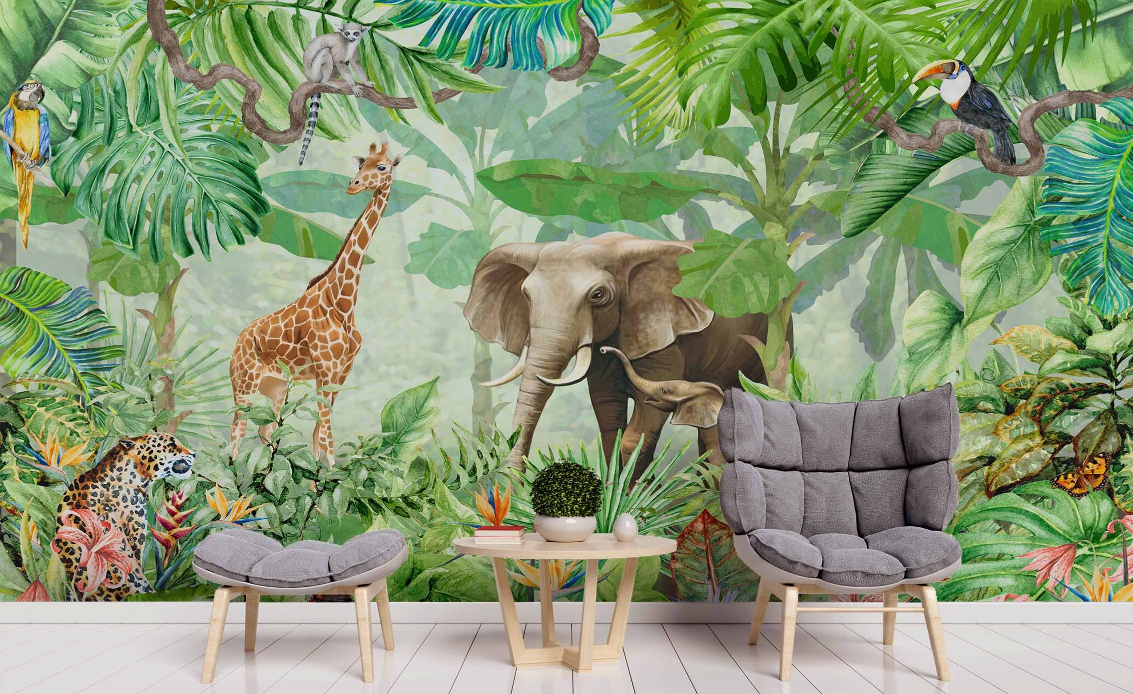 3D Animals Wall Art Jungle Wallpaper Living Room Wall Decor - Etsy Ireland 3D Animals Wall Art Jungle Wallpaper Living Room Wall Decor - Etsy Ireland