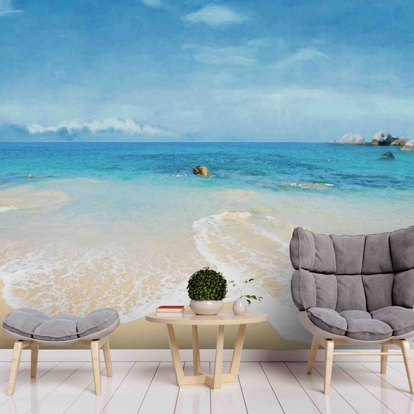 Blue Removable Wallpaper Etsy