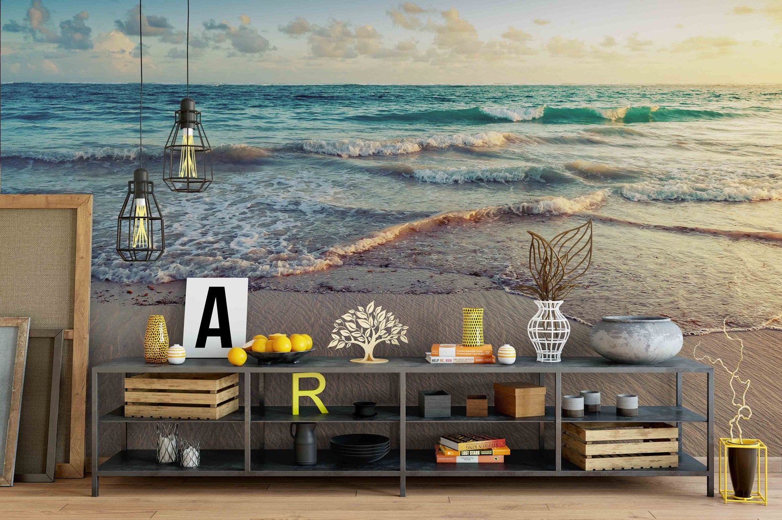 3D Beach Seascape Wallpaper Mural Peel and Stick Wallpaper - Etsy