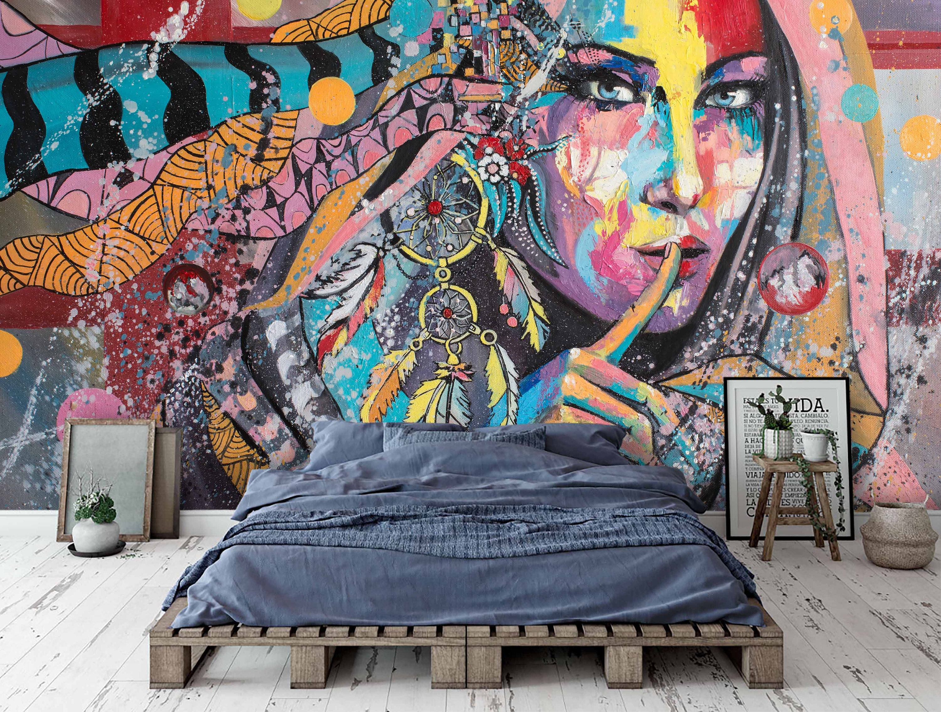 3D Colorful Graffiti Self-adhesive Removable Wallpaper Murals Wall Sticker FC 3D Colorful Graffiti Self-adhesive Removable Wallpaper Murals Wall Sticker FC