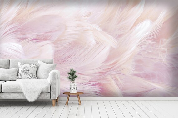3D Pink Rose Wallpaper Mural Peel and Stick Wallpaper Removable Wall Prints Stickers FC