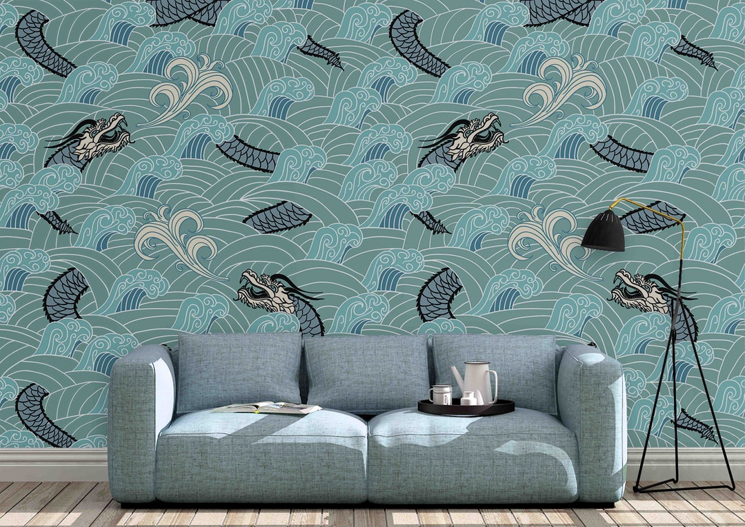 3D Dragon Pattern Wallpaper Mural Peel and Stick Wallpaper - Etsy