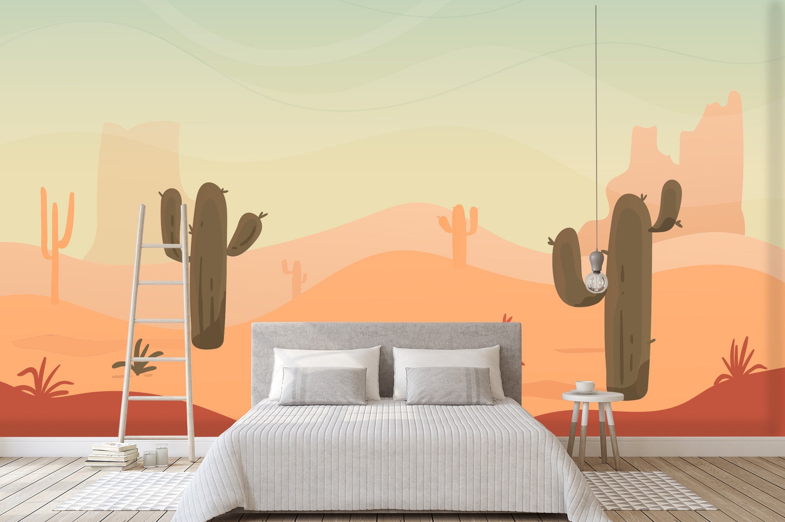3D Desert Cactus Wallpaper Mural Peel and Stick Wallpaper - Etsy