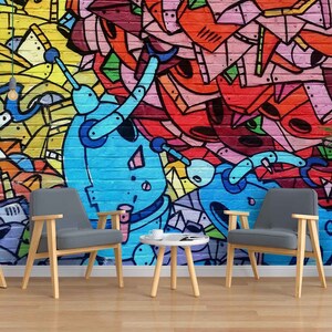 3D Brick Effection Wallpaper Mural Peel and Stick Wallpaper Removable Wall Prints Stickers FC