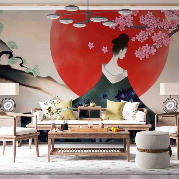 Removable Wallpaper Female Etsy