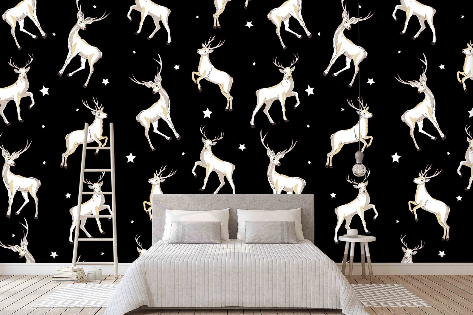 3D Deer Pattern Mural Peel and Stick Wallpaper Removable Wall - Etsy