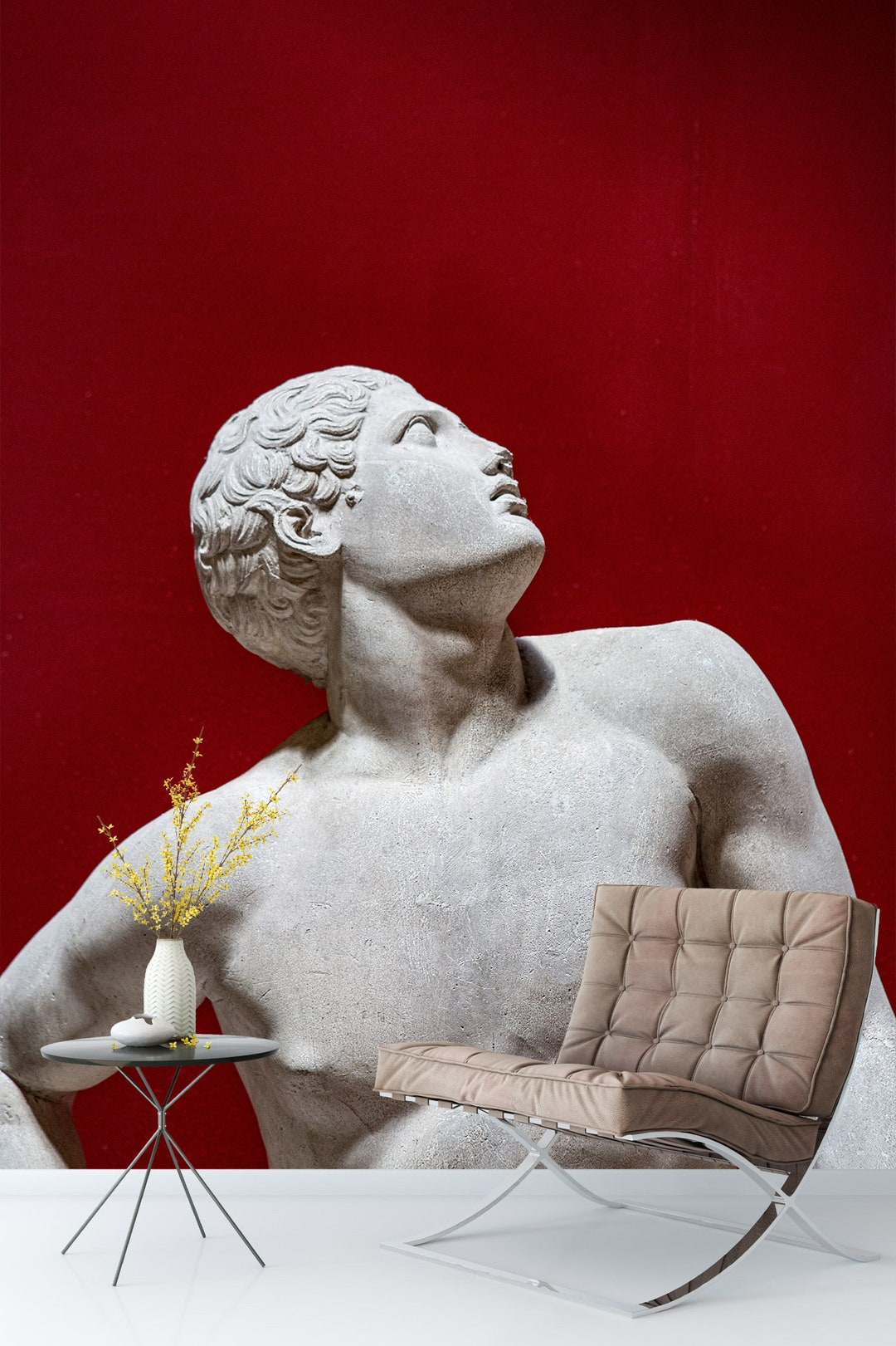 3D Sculpture Male Pattern Wallpaper Mural Peel and Stick - Etsy