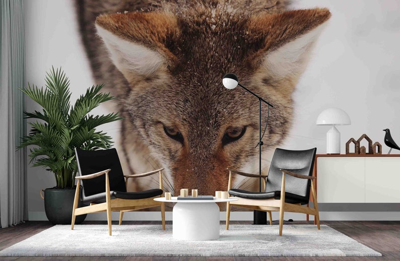 3D Animal Fox Wallpaper Mural Peel and Stick Wallpaper | Etsy