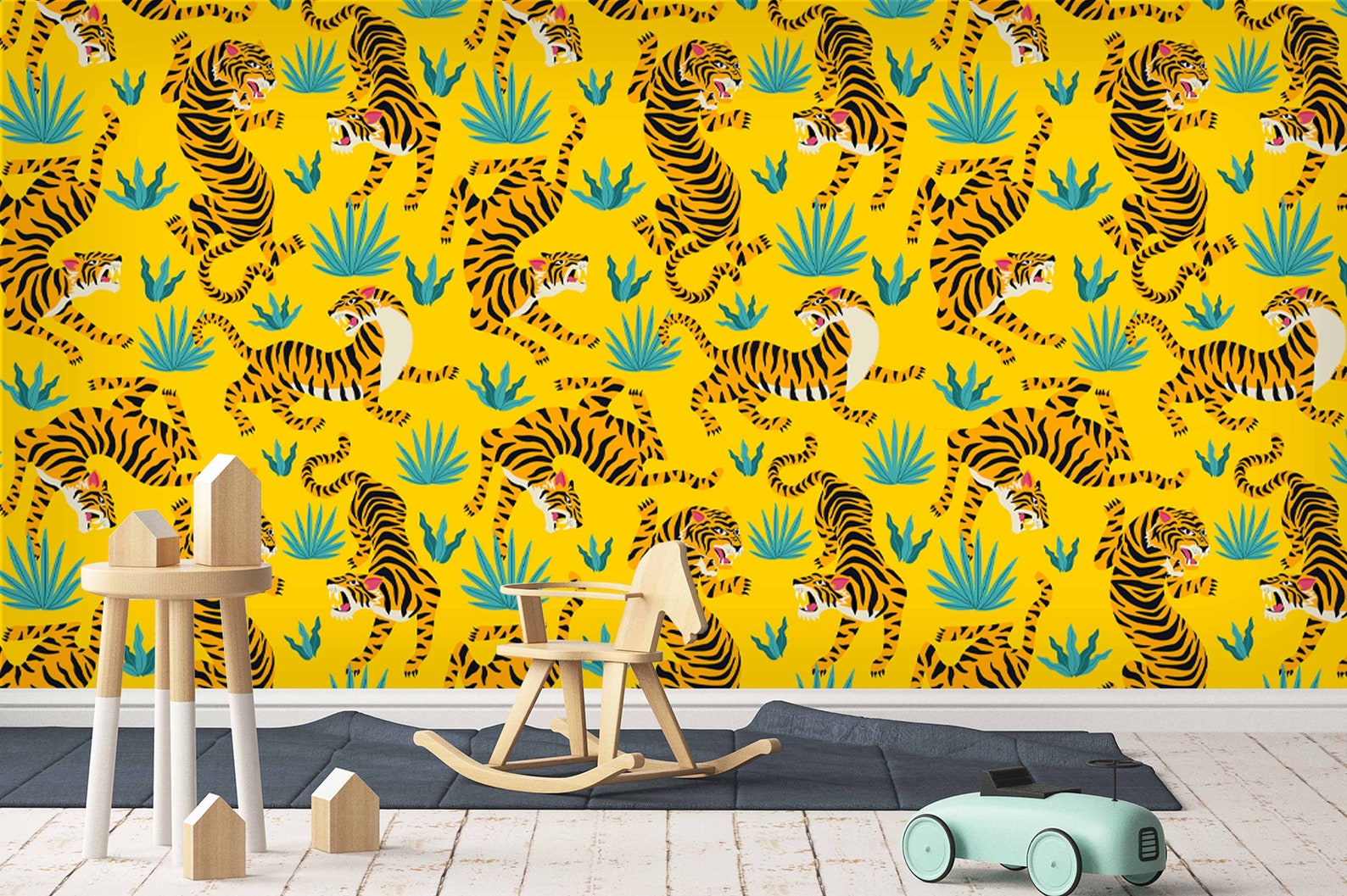 3D Animals Tiger Wallpaper Mural Peel and Stick Wallpaper | Etsy