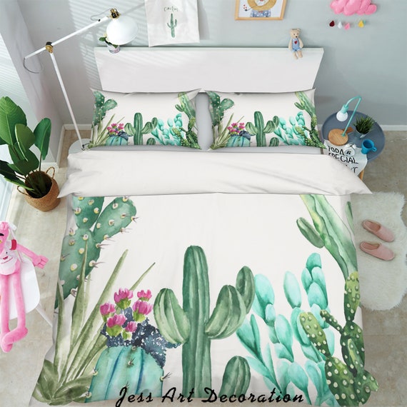 Bedding Cactus Black Dovet Cover Sets Quilt Cover Queen Pillowcases
