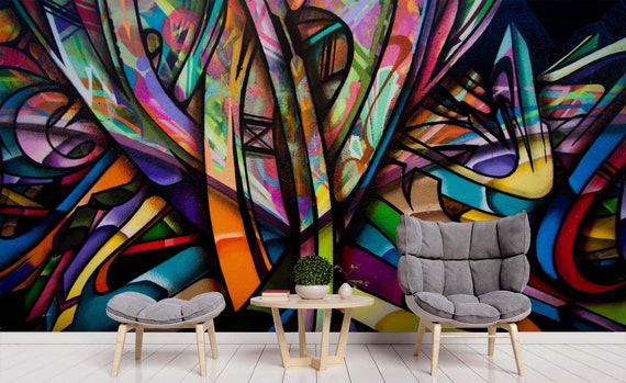 wall26  Colorful Graffiti  Large Wall Mural India  Ubuy