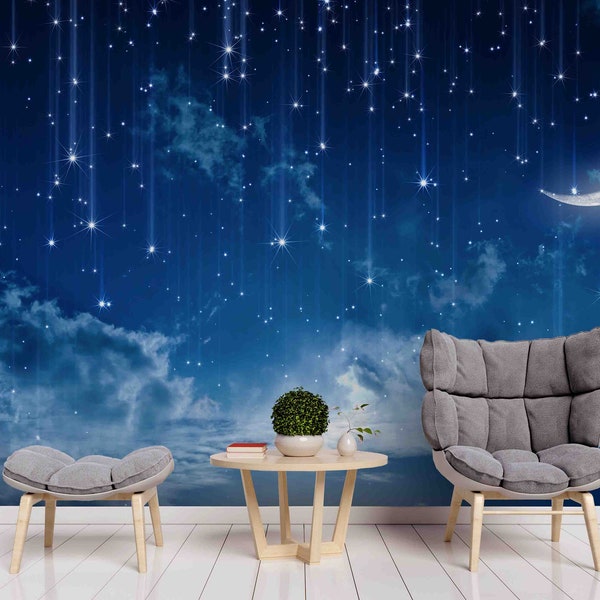 Removable Wallpaper Night Sky Etsy
