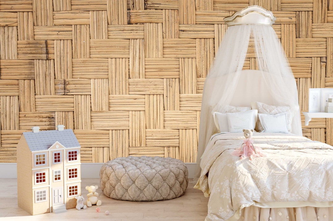 3D Wooden Weave Texture Wallpaper Mural Peel and Stick - Etsy