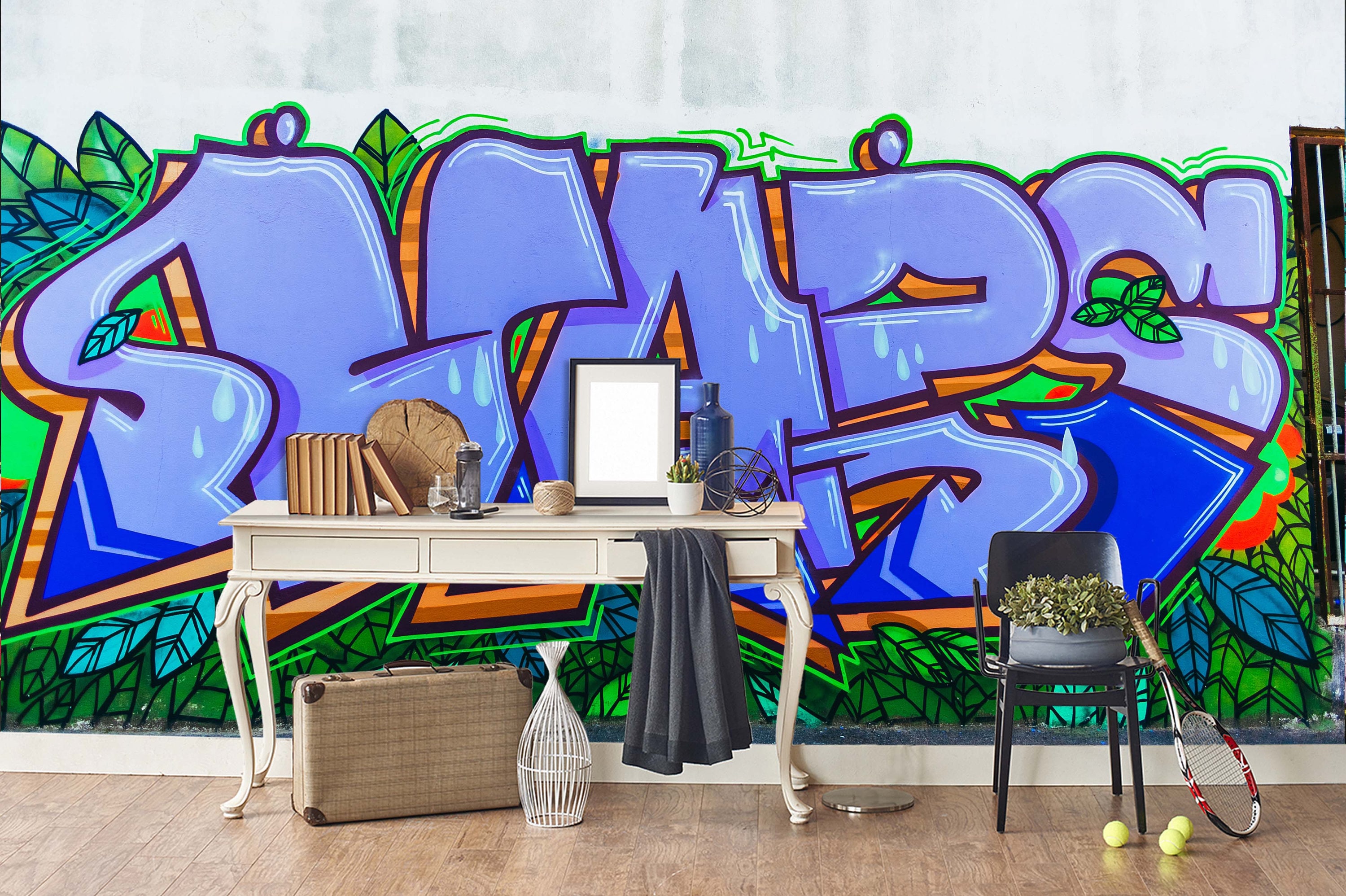 Blue 3d Graffiti Wallpapers