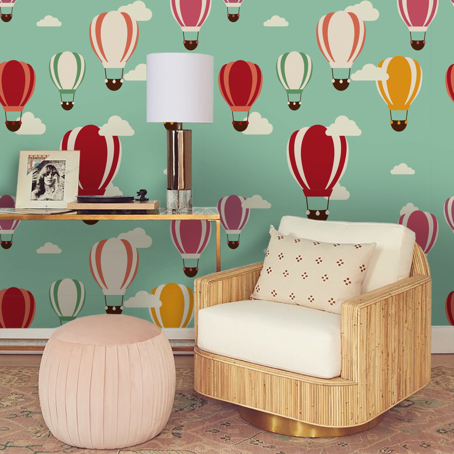 3D Hot Air Balloon Wallpaper Mural Peel and Stick Wallpaper | Etsy