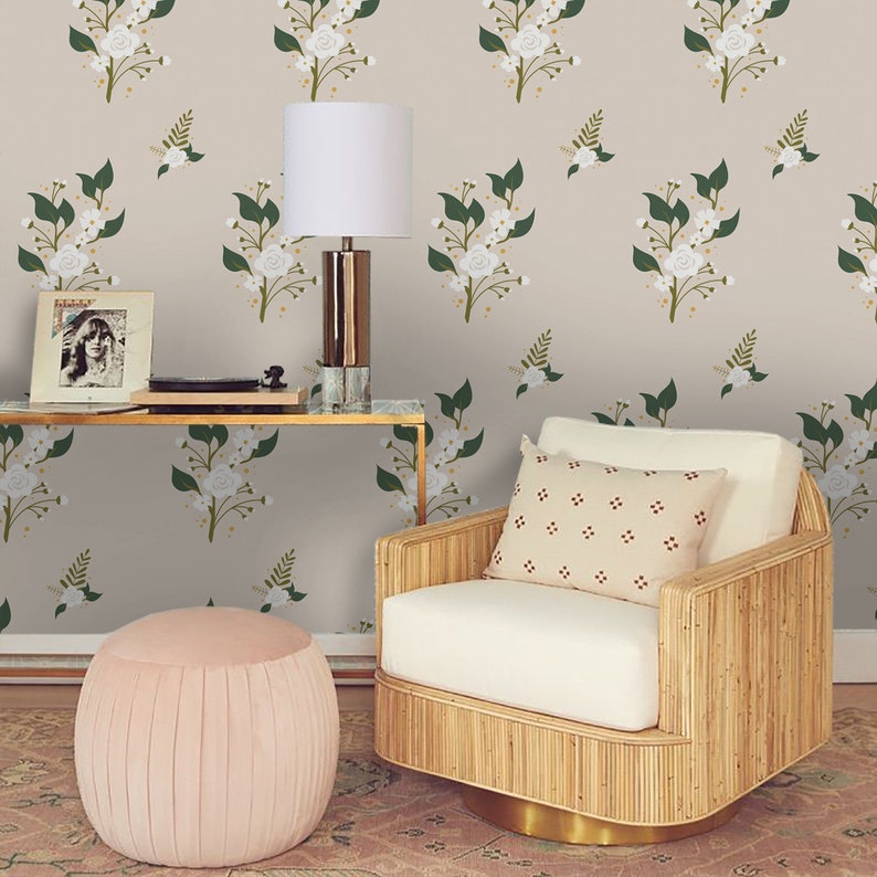 3D Flower Purple Pattern Wallpaper Mural Peel and Stick - Etsy