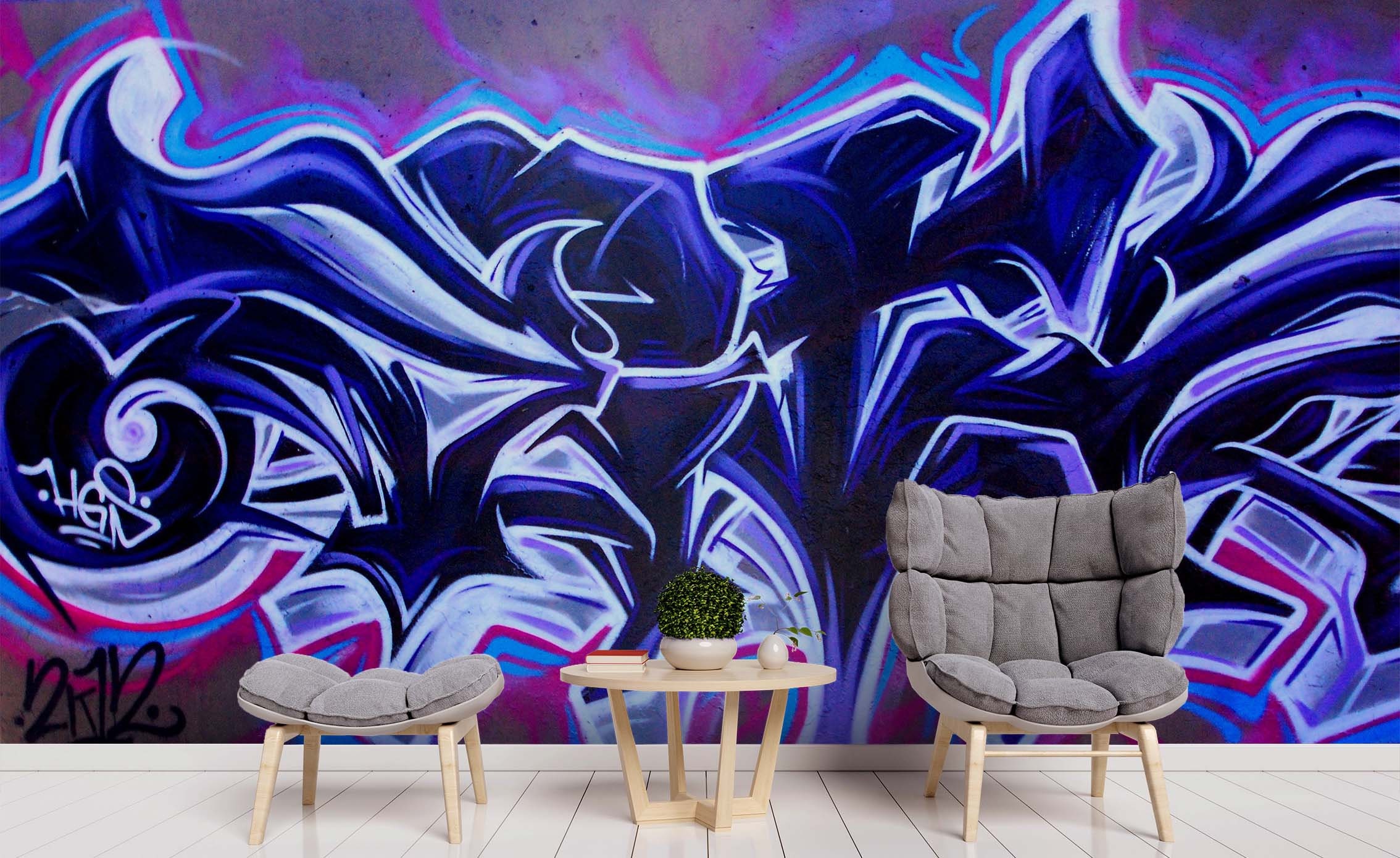 Blue 3d Graffiti Wallpapers