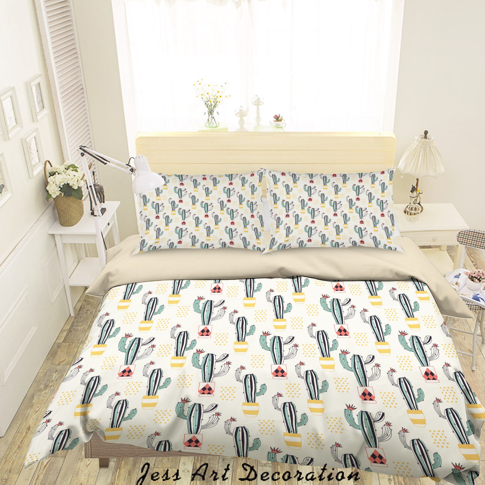 Bedding Cactus Black Dovet Cover Sets Quilt Cover Queen Pillowcases