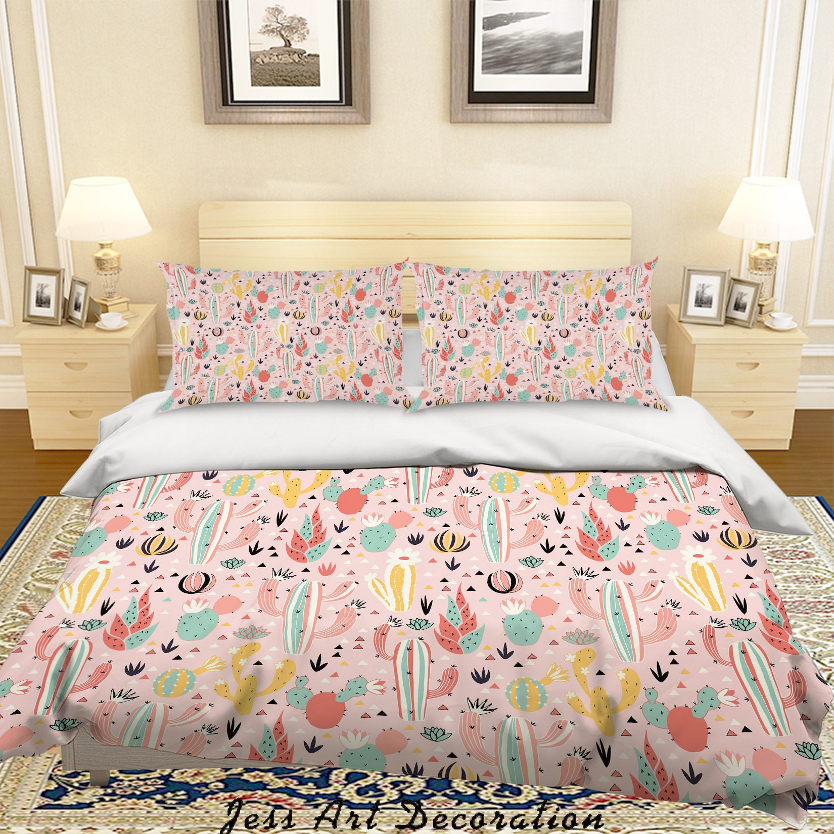 Bedding Cactus Black Dovet Cover Sets Quilt Cover Queen Pillowcases