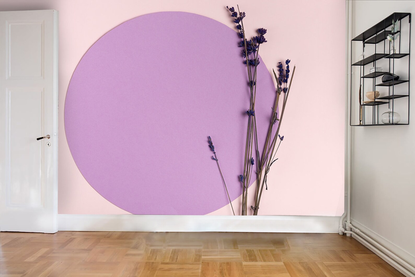3D Bouquet Purple Wallpaper Mural Peel and Stick Wallpaper Etsy