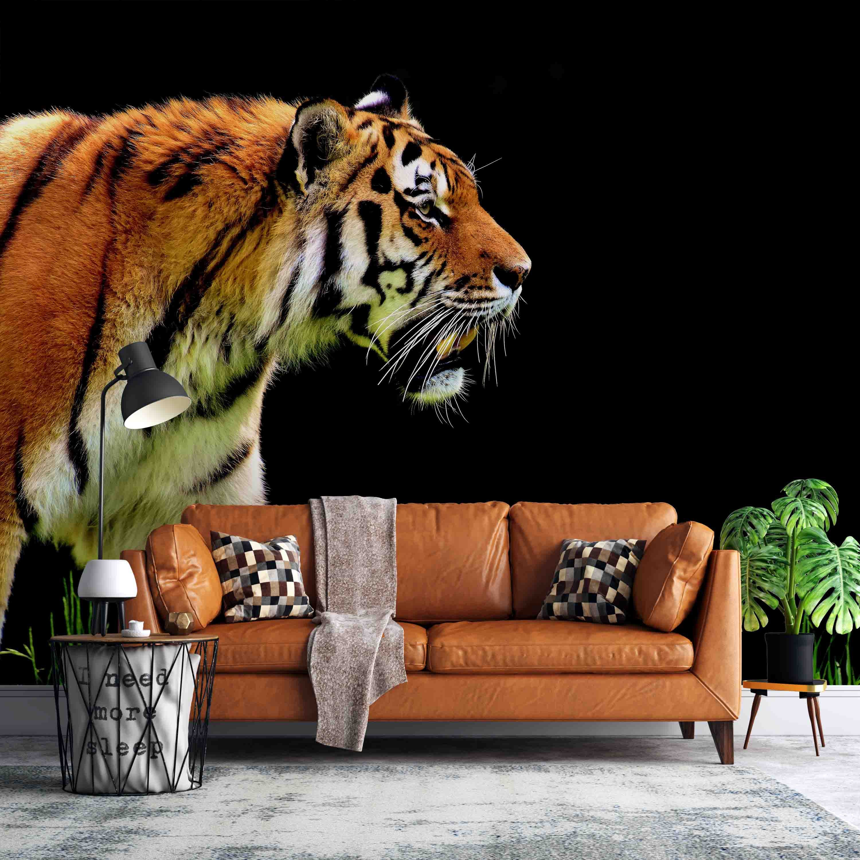 3D Wild Animal Tiger Wallpaper Mural Peel and Stick Wallpaper | Etsy