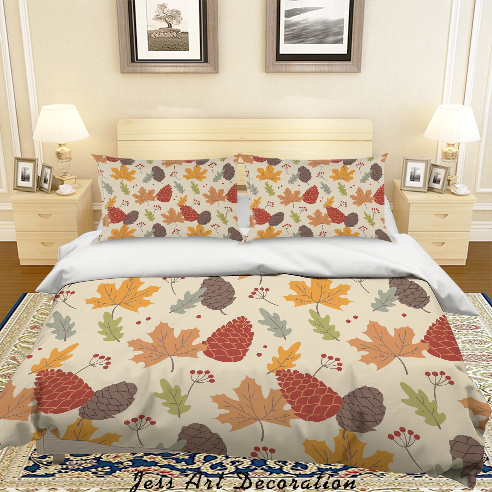 Bedding Comforter Cover Pillowcases California King Personalize FC Queen Quilt Cover Pine Pattern Dovet Cover Sets Twin Full Bedding Comforter Cover Pillowcases California King Personalize FC Queen Quilt Cover Pine Pattern Dovet Cover Sets Twin Full