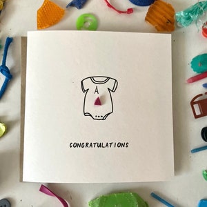 Nouvelle carte bébé ! Carte de naissance amusante, Bébé garçon, Petite fille, Nouveau-né, Nouvel arrivage, Carte de naissance personnalisée, Durable, Respectueux de l'environnement, Recyclé