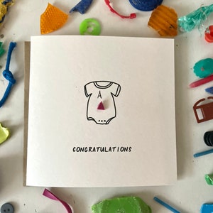 Nouvelle carte bébé ! Carte de nouveau bébé amusante, carte personnalisée, nouveau-né, nouvelle arrivée, carte pour la première fois maman, durable, écologique, recyclé