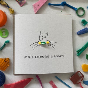 Fijne verjaardag! Leuke verjaardagskaart, eco-verjaardagskaart, unieke verjaardag, eigenzinnige kaart, duurzame verjaardagskaart