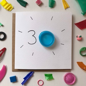 Feliz 30º, 30º aniversário, 30, feliz aniversário, plástico limpo de praia, reciclado, sustentável, ecológico, divertido, peculiar, único, especial