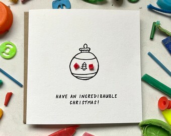 Tenha um Natal incrível! Cartão de Natal fofo, cartão de Natal punny, cartão de Natal ecológico, Natal sustentável, cartão de Natal exclusivo