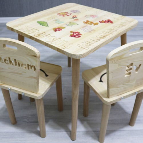 Custom Children Table and Chair Montessori Table Kids Etsy
