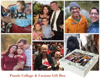 Picture Collage as Christmas Gift, Custom Puzzle Collage, Anniversary Gift Collage, Photo Puzzle Personalized Photo Collage for max 20 photo