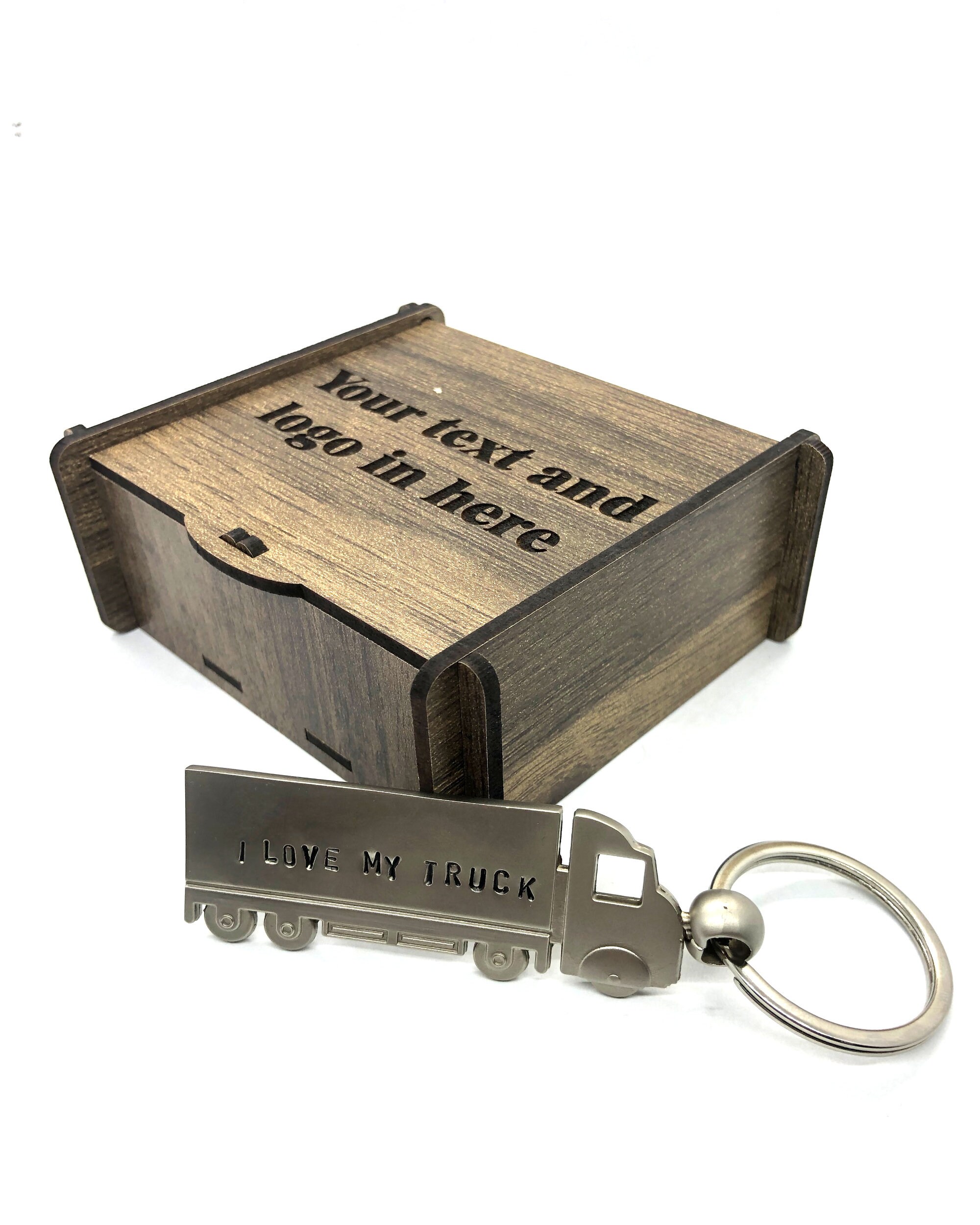 Hand Stamped Keychain Custom Truck Keychain Lorry Keychain Etsy