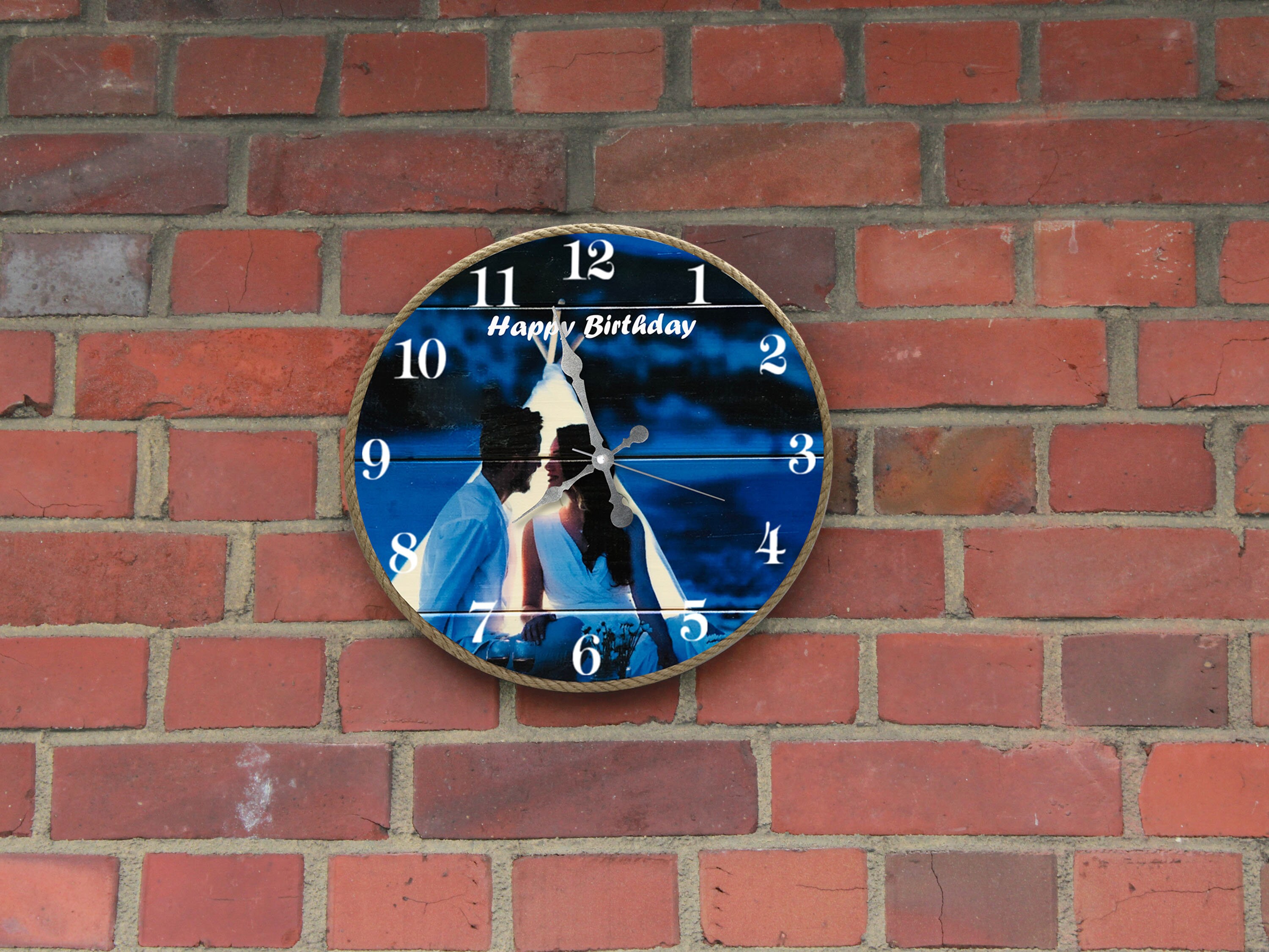 Custom Large Wall Clock Personalized Wall Clock From Photo Etsy