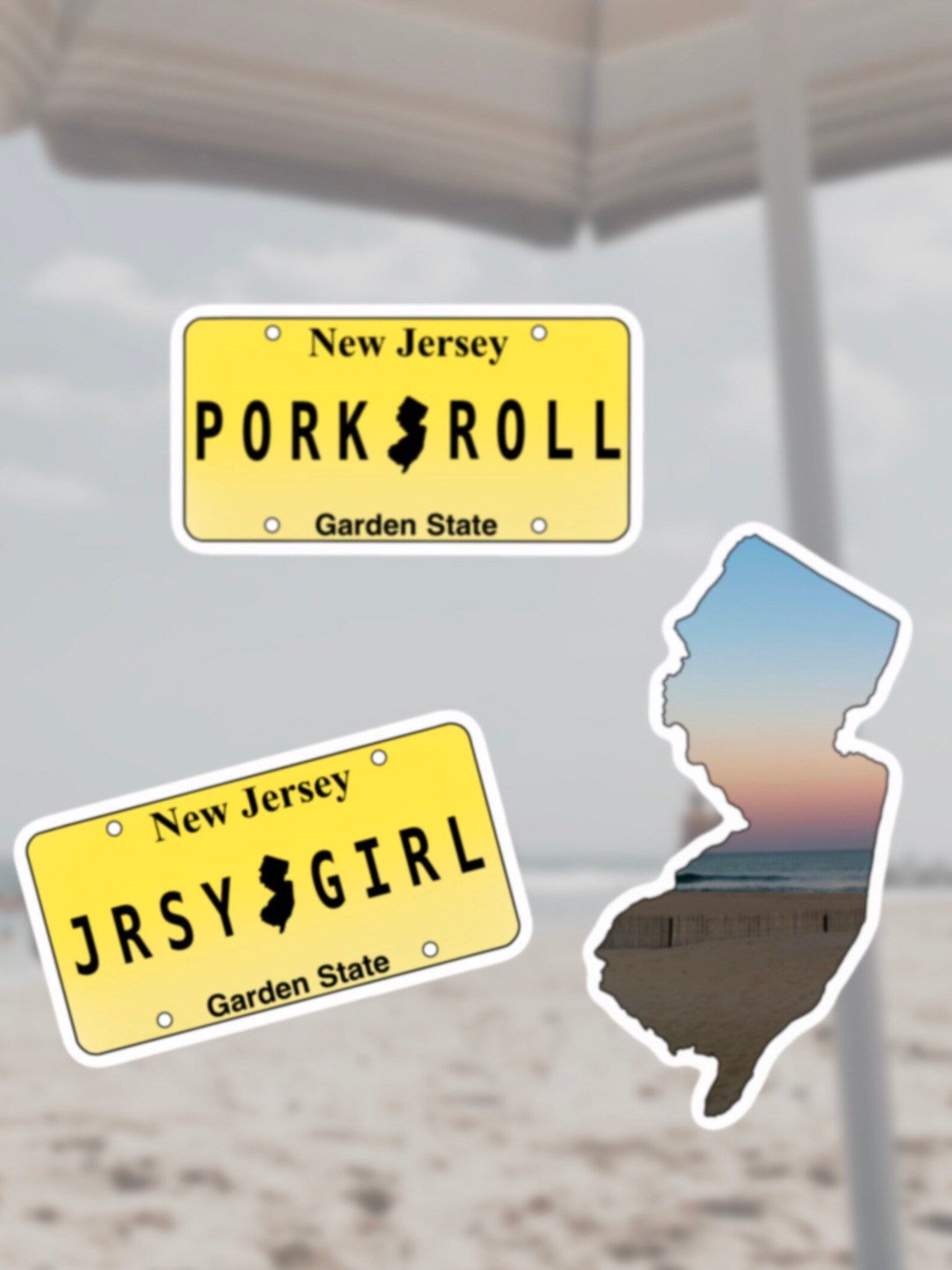 New Jersey Stickers NJ Sticker Pack Jersey Shore Sticker Etsy
