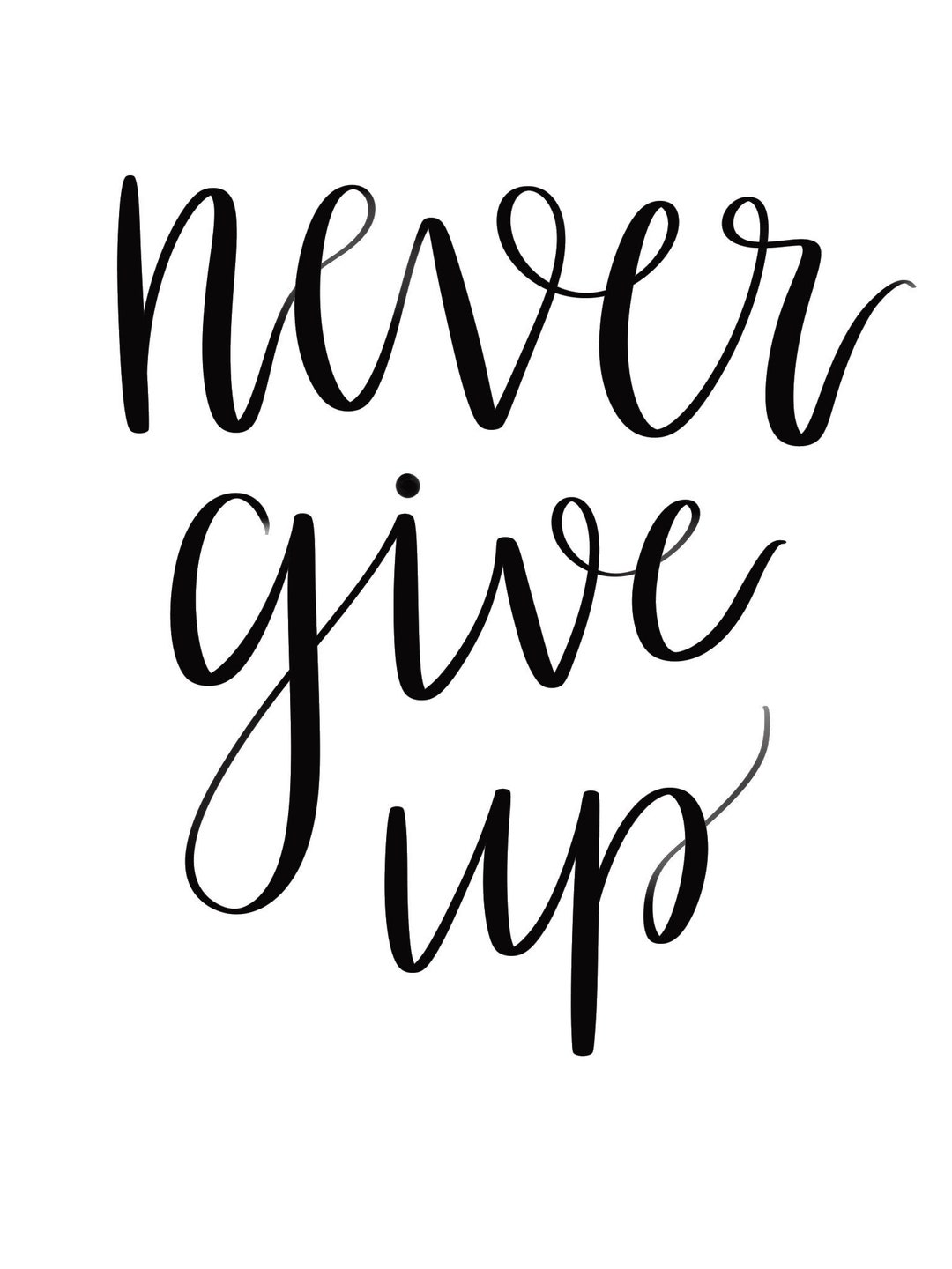 Never Give Up/inspirational PNG - Etsy