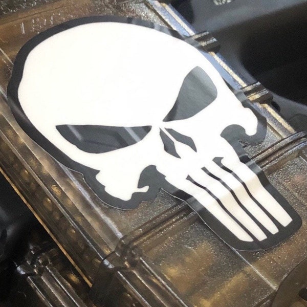 Punisher Decal | Ar15 Inspired Decal | Punisher Skull Pew Pew Decal