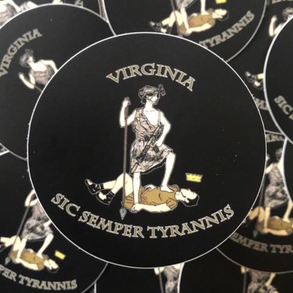 Tactical Sic Semper Tyrannis Decal | Virginia State Seal Decal