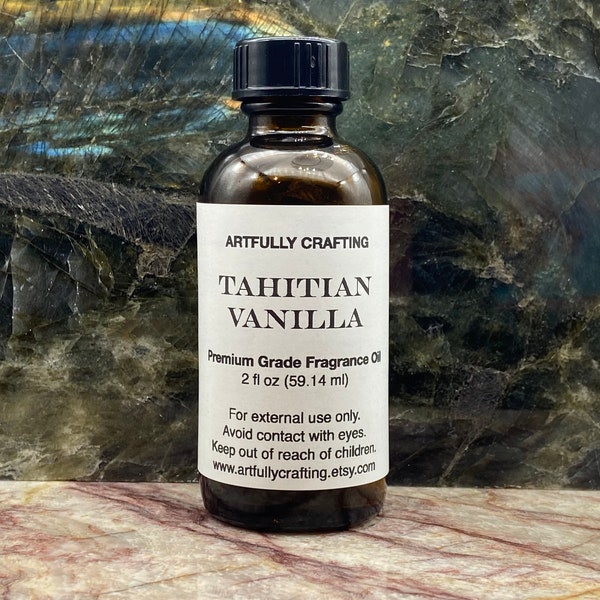 Tahitian Vanilla Premium Grade Fragrance Oil-Phthalate Free Scented Oil-Candle Making Supplies-Soap Making Supplies-Clean Beauty Fragrances