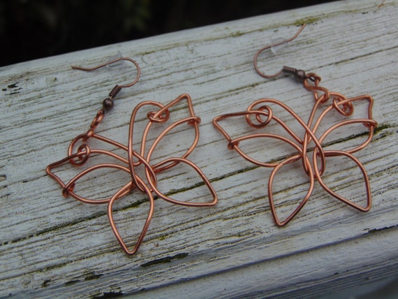 Butterfly wire earrings deals