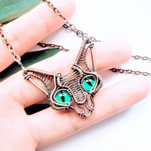Siamese Cat Necklace/100% Copper Wire Wrapped Siamese Cat Themed Pendant/Animal Jewelry