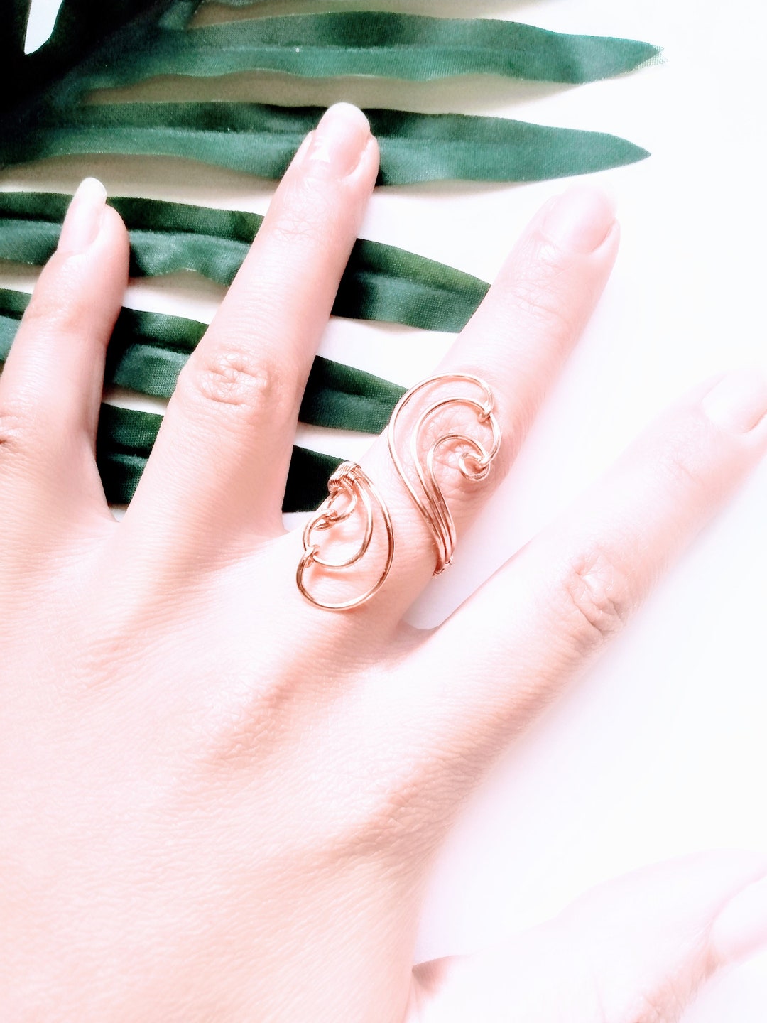 Ocean Waves Ring/100% Copper Wire Wrapped Ocean Waves Adjustable Size ...