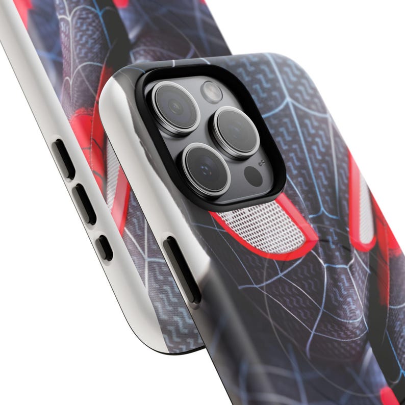 Etui na iPhone'a w kształcie kostiumu Spider-Mana, kompatybilne z MagSafe, dwuwarstwowa osłona ochronna zdjęcie 11